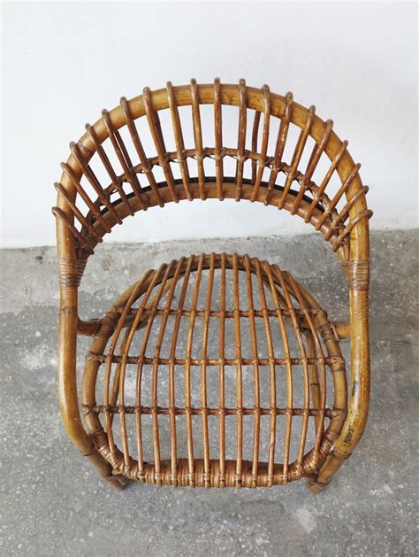 Mid-Century Bamboo Chair for sale at Pamono