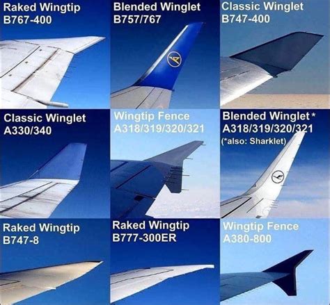 6 Common Types of Airplane Wingtips