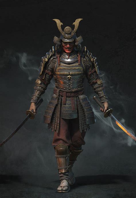 ArtStation - Japanese samurai, X BoWen | Samurai warrior tattoo, Japanese art samurai, Samurai ...