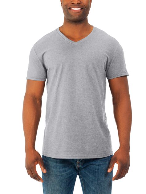 Mens' Soft Short Sleeve Lightweight V Neck T Shirt, 4 Pack - Walmart.com