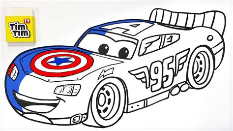 How-to-draw CAPTAIN McQUEEN . CARS 3 LIGHTNING McQUEEN Drawing and ...