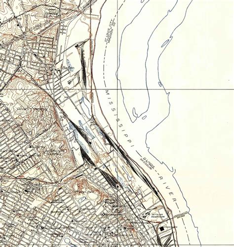 1933 Topo Map of Granite City Illinois Mississippi River - Etsy