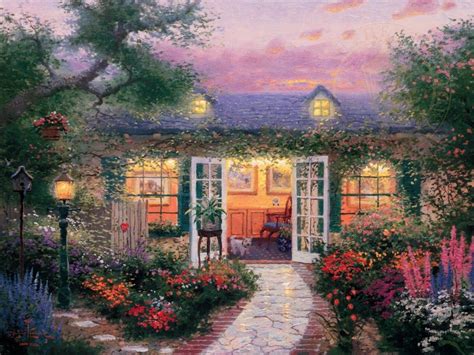 Studio in the Garden - Painting Art by Thomas Kinkade Studios | Thomas ...