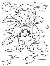 Outer space coloring Page Pages For Kids Of astronauts In  sketch template