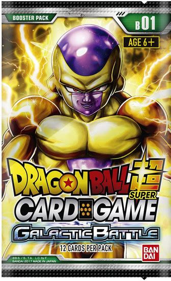 Dragon Ball Super Trading Card Game Series 1 Galactic Battle Booster Pack DBS-B01 12 Cards ...