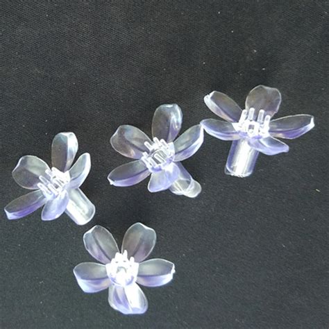 Soft Plastic Transparent Cherry blossom Flowers for DIY LED String Christmas Holiday Home Garden ...