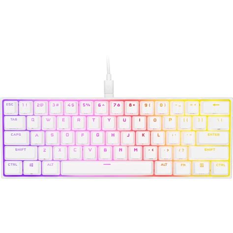 Corsair K65 RGB MINI 60% Mechanisch gaming toetsenbord Wit, US lay-out ...