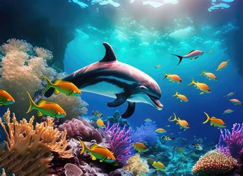 Premium Photo | An ocean animal's and ecosystem