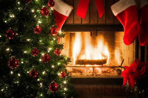 Christmas Fireplace Desktop Wallpapers on WallpaperDog