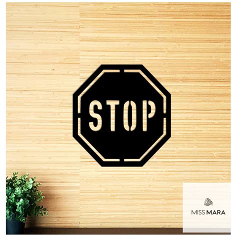 Stop Sign Wall Decor Stop Wooden Wall Art Room Decor Gift - Etsy | Wall ...