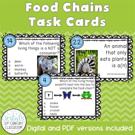 Food Chains Task Cards - Vestal's 21st Century Classroom