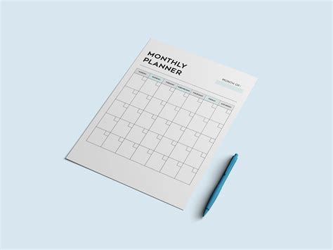 Minimalist Monthly Planner Printable Instant Download - Etsy