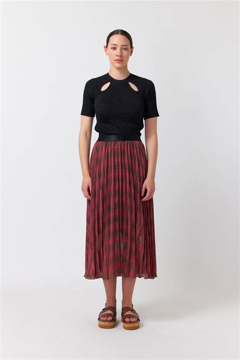 Sheer plaid skirt &#1