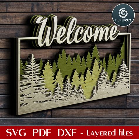 FOREST SCENE - SVG / PDF / DXF – DuperCut