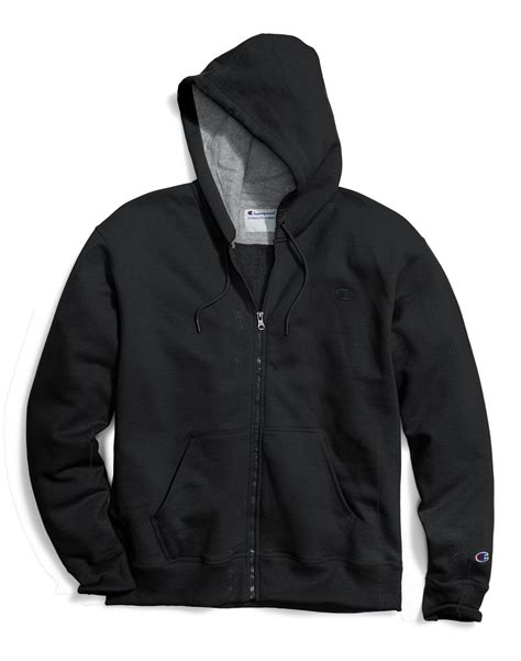 Champion - Champion Big & Tall Men's Powerblend Fleece Full Zip Hoodie, up to Size 6XL - Walmart ...