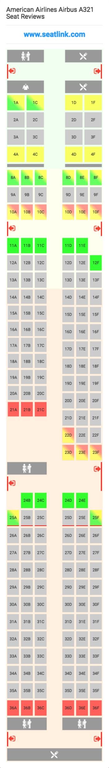 American Airlines A321 Seating Chart