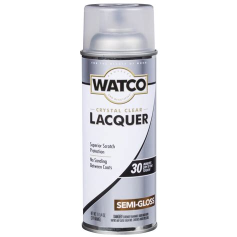 Watco 11.25 oz. Clear Semi-Gloss Lacquer Wood Finish Spray (6-Pack ...