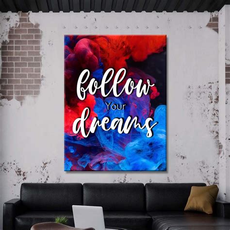 Follow Your Dreams - Inspiring - Canvas Wall Art in 2021 | Inspirational canvas art, Big canvas ...