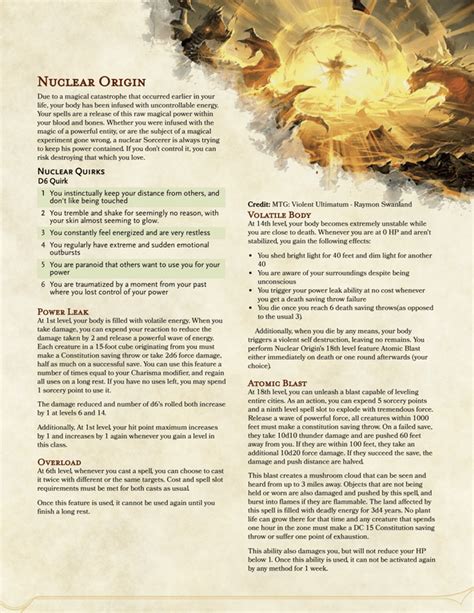 D Angelina Montgomery: Sorcerer Subclasses 5e Homebrew