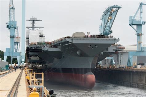 Ship Photos of The Day - Gerald R. Ford Aircraft Carrier Dry Dock ...