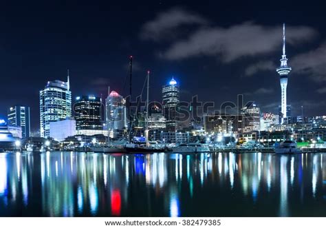 Auckland City Skytower Night Skycity Auckland Stock Photo (Edit Now) 382479385