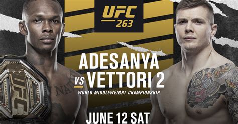 Fights added to UFC 263 main card after Israel Adesanya vs. Marvin Vettori announcement ...