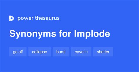 Implode synonyms - 265 Words and Phrases for Implode