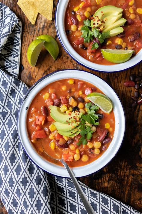 Easy Mexican Bean Soup - Veggie Desserts