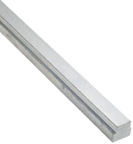 Steel Step Key Stock For Gears, Zinc Plated, 3/16" Thickness, 1/4" Width, 3/16" Base Width, 12 ...