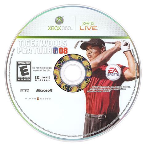 Tiger Woods PGA Tour 08 (2007) Xbox 360 box cover art - MobyGames