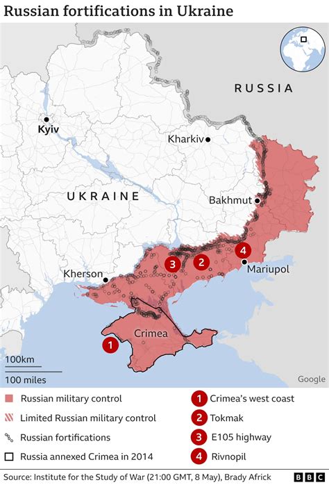 Ukraine war: Satellite images reveal Russian defences before major assault