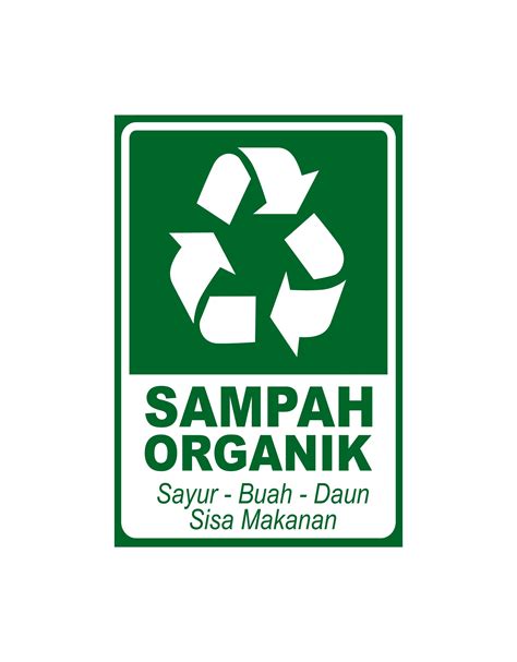 Tulisan Sampah Organik Stiker Sampah Organik Anorganik B3 Shopee Riset - Riset