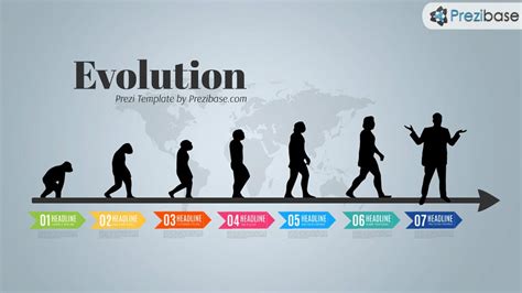 Evolution theory creative timeline history prezi template for ...