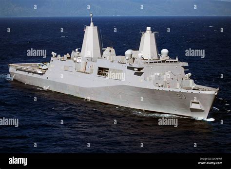 US Navy San Antonio-class amphibious transport dock ship USS Anchorage ...