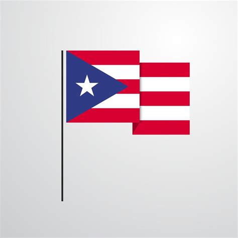 Puerto Rico waving Flag design vector 14297369 Vector Art at Vecteezy