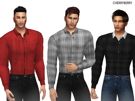 The Sims Resource - Linen Men's Shirt