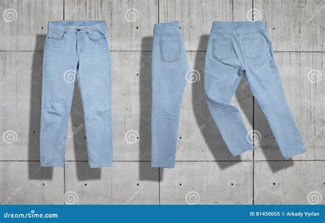 Jeans mockup set stock image. Image of cotton, button - 81450055