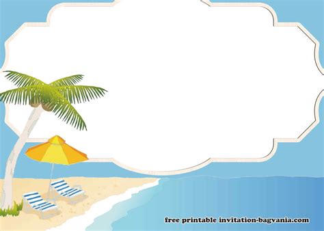 FREE Beach Theme Birthday Invitation Templates | DREVIO