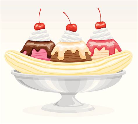 Banana Split Clip Art, Vector Images & Illustrations - iStock