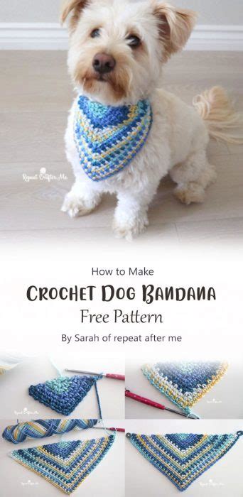 6 Easy Crochet Dog Bandana Free Pattern Ideas - Carolinamontoni.com