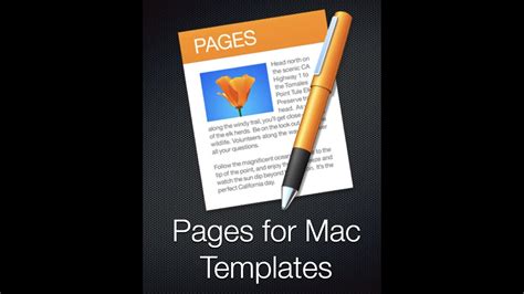 Pages for Mac: Templates - YouTube