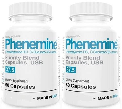 2 BOTTLE PHENEMINE 37.5 P SUPPRESS APPETITE SUPPRESSANT SLIMMING DIET PILLS 375 P : buypetcentral