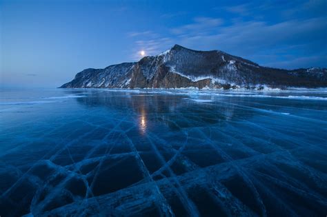 Frozen Lake Baikal, Siberia, Russia : MostBeautiful