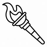 Olympic Torch Coloring Colouring Olympics Pages Torches Drawing Kids  sketch template