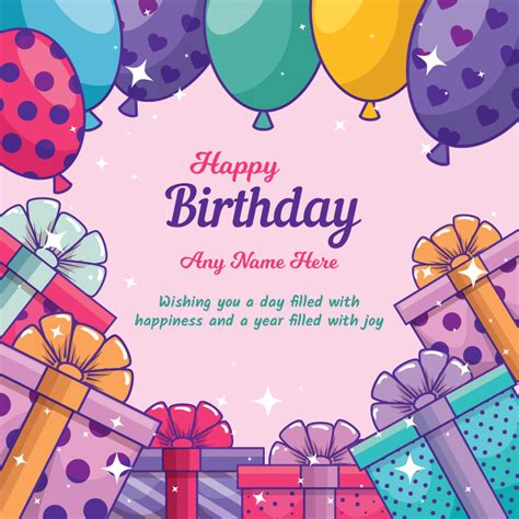 Online Birthday Greeting Card Maker with Name