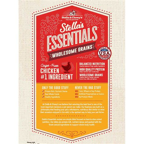 Stella & Chewy's Essentials Cage-Free Chicken & Ancient Grains Recipe ...