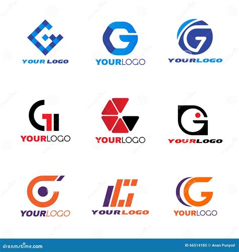 Letter G Logo Vector Set Design | CartoonDealer.com #66514185