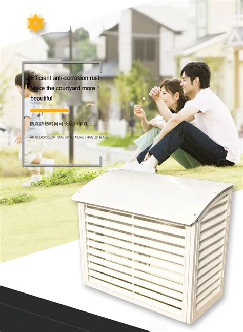 Shutter Design Decorative Outdoor Air Conditioner Cover With Noise Reduction Function - Buy Air ...