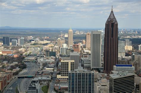 Cityscape View of Atlanta, Georgia with roads, skyscrapers and buildings image - Free stock ...