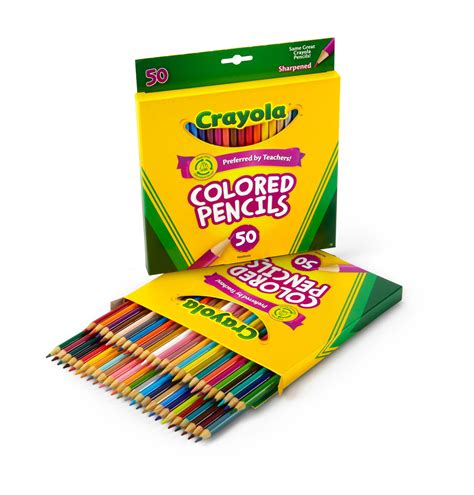 crayon colored pencils are in a box on a white background with the ...